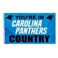 Fremont Die Inc Fremont Die 94128B Carolina Panthers 3 x 5 ft. Flag With Grommetts 94128B